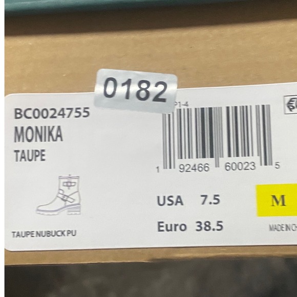b.o.c. Monika Taupe Nubuck PU Moto Ankle Boots BC0024755 Size 7.5M - Picture 4 of 4
